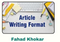 Article writing course.